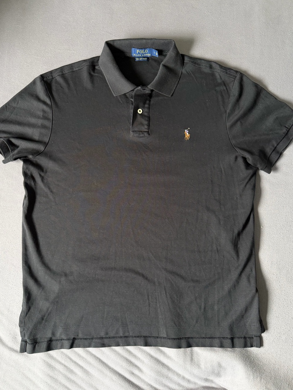 Polo by Ralph Lauren Men’s Black Classic Fit Polo Shirt 100% Cotton Size Large